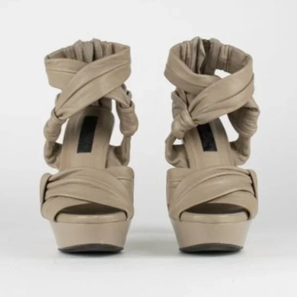 Burberry Leather Platform Sandals - Picture 2 of 9